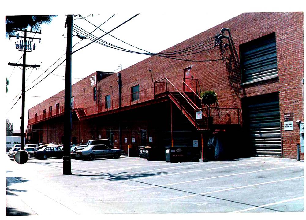 1520 Cloverfield Blvd, brick warehouse elevation, circa late 1980s