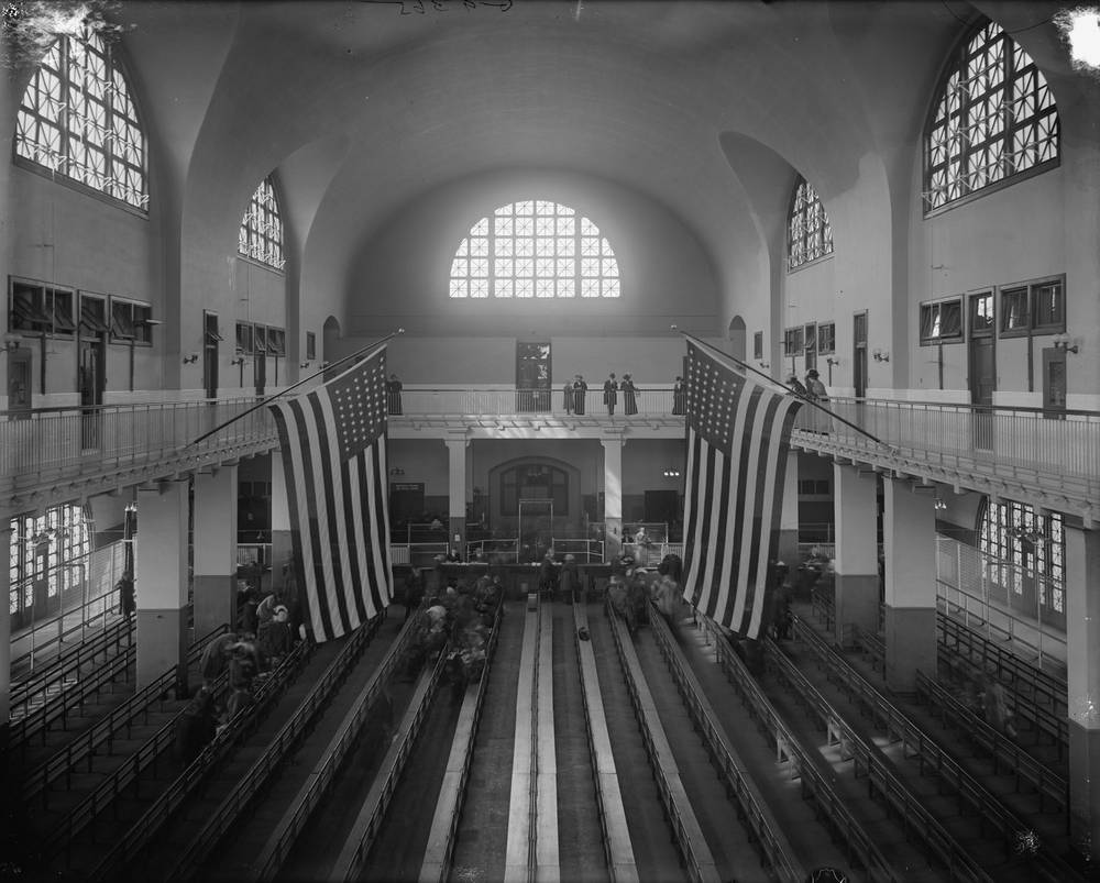 Ellis Island Registry Room, the Great Hall, c.1900-1915